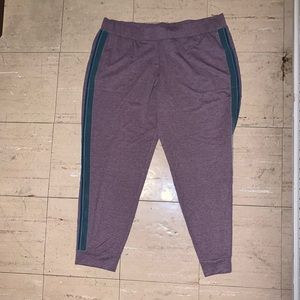 LOGO by Lori Goldstein Purple Joggers 1x